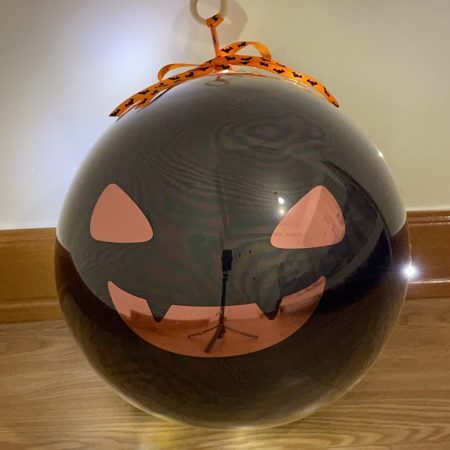 Halloween Balloon Lantern (black pumpkin face)